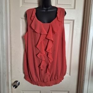 Nue options plus ruffled tank top size 2X